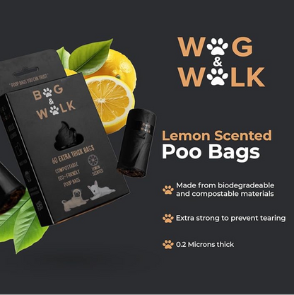 60 Extra Thick Compostable Dog Poo Bags
