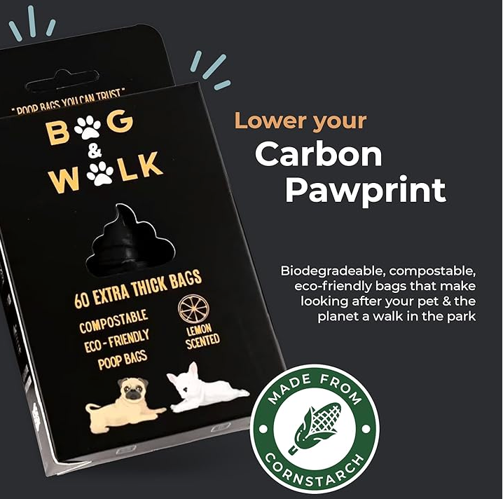 60 Extra Thick Compostable Dog Poo Bags