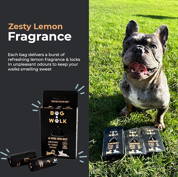 60 Extra Thick Compostable Dog Poo Bags