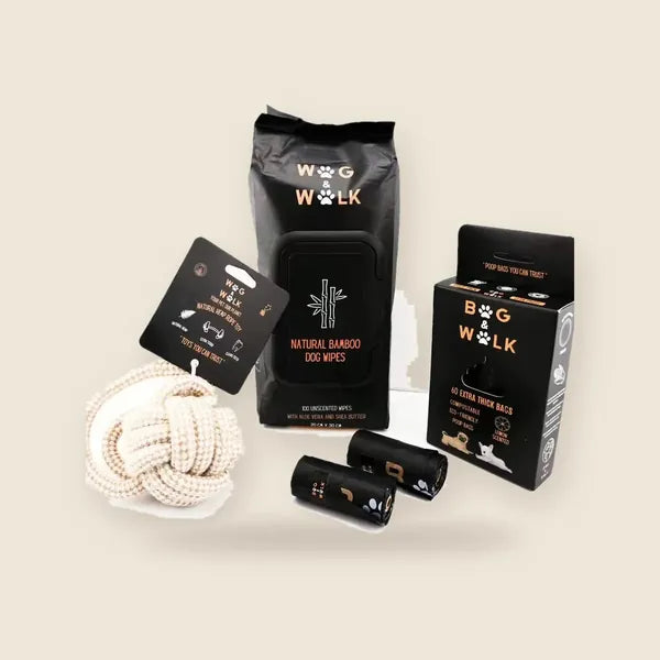 The Problem Solver – Poo Bags, Wipes & Rope Toy